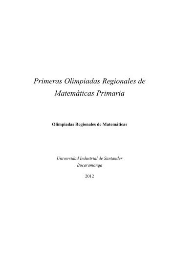 Primeras Olimpiadas Regionales de MatemÃ¡ticas Primaria