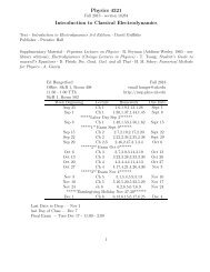 Physics 4321 Introduction to Classical Electrodynamics