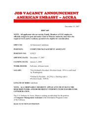 job vacancy announcement - Embassy of the United States Accra ...