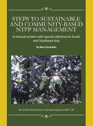 steps to sustainable and community-based ntfp management