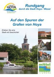 Auf den Spuren der Grafen von Hoya - Mittelweser-Touristik GmbH