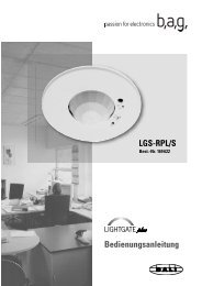Bedienungsanleitung LGS-RPL/S - BAG electronics