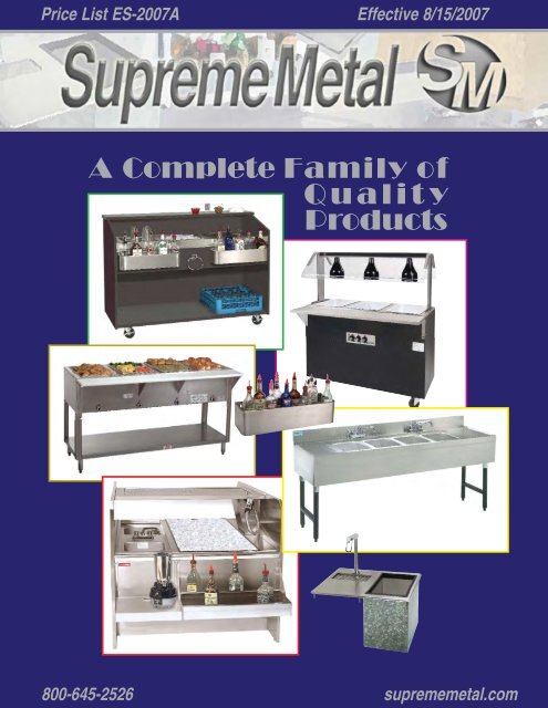 Supreme Metal Product Catalog