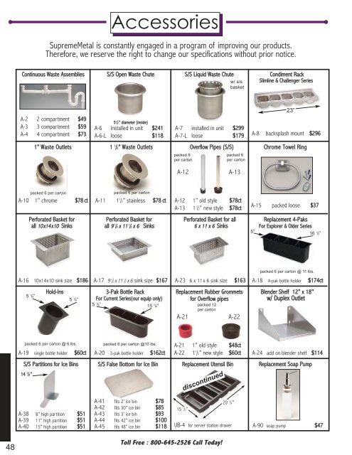 Supreme Metal Product Catalog