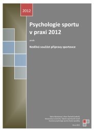 Psychologie sportu v praxi 2012 - Fakulta sportovnÃƒÂ­ch studiÃƒÂ­ ...