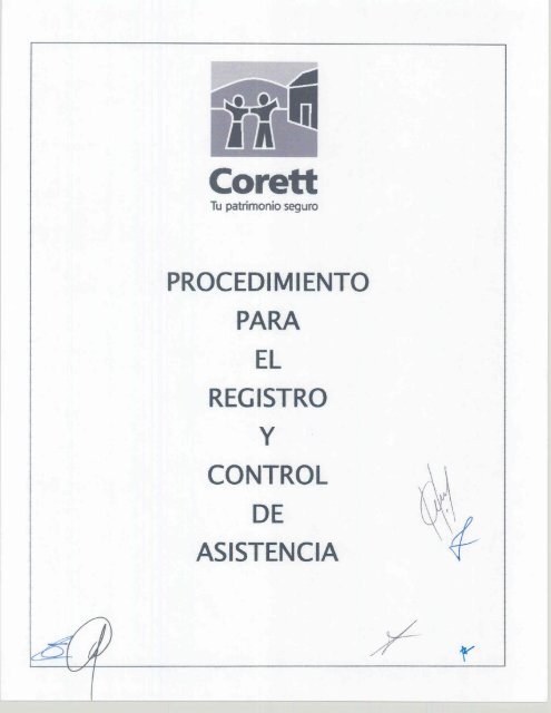 Procedimiento Para El Registro Y Control De Asistencia Corett 0715