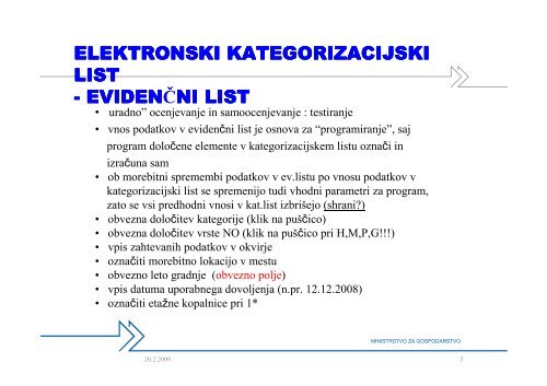 ELEKTRONSKI KATEGORIZACIJSKI LIST