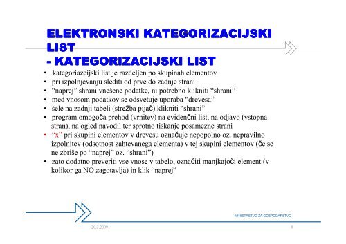 ELEKTRONSKI KATEGORIZACIJSKI LIST