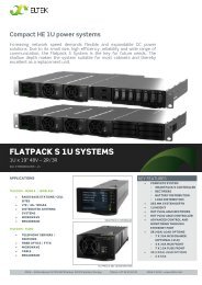 Datasheet Flatpack S 1U systems (DS - CTOS0X01.DS3 - 1 - 1) - Eltek