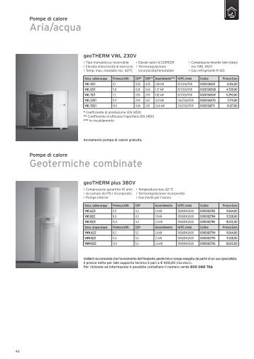 Pompe di calore aria/acqua e geotermiche - Vaillant