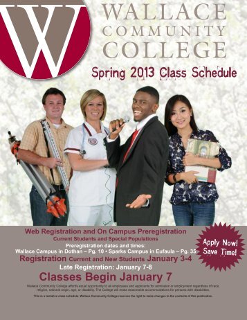 Spring 2013 Class Schedule - Wallace Community College