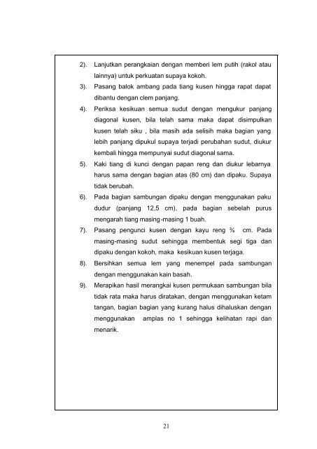 membuat kusen pintu tunggal - e-Learning Sekolah Menengah ...