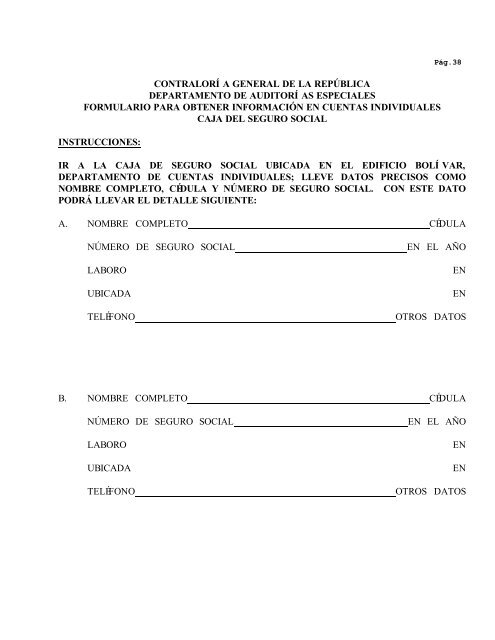 Manual de Auditorias Especiales - Ministerio de Comercio e Industrias
