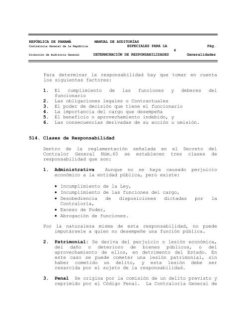 Manual de Auditorias Especiales - Ministerio de Comercio e Industrias