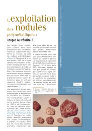 L'exploitation des nodules polymétalliques ... - Mediachimie.org