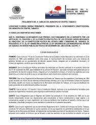 Reglamento del H. Cabildo del Municipio - Villahermosa