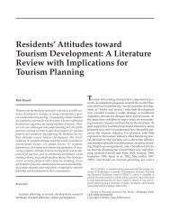 Residents' Attitudes toward Tourism Development - College of ...