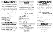 CASCADE CAVE X-CAVE SALTPETER CAVE - Kentucky State Parks