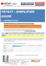 TR7837 : SIMPLIFIED GUIDE - Sefram