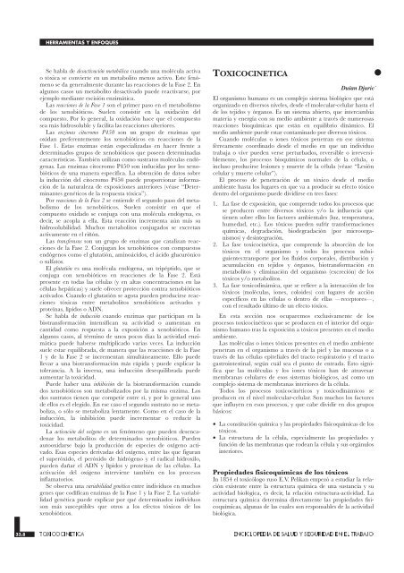 CapÃ­tulo 33. ToxicologÃ­a - Instituto Nacional de Seguridad e Higiene ...