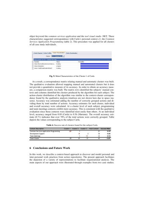 Reverse-engineering of individual and inter-personal work practices