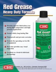 Red Grease Sell Sheet - CRC Industries