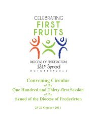 131st Session of Synod Convening Circular - Anglican Diocese of ...