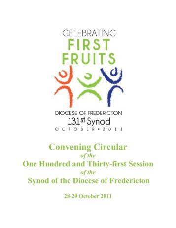 131st Session of Synod Convening Circular - Anglican Diocese of ...