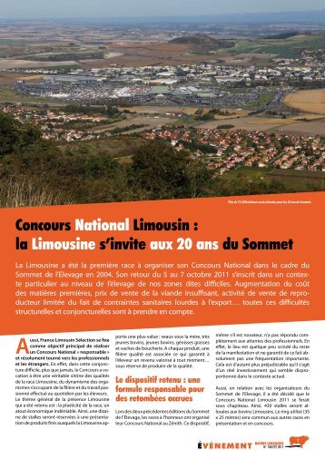 Concours National Limousin : la Limousine s'invite ... - Limousine.org