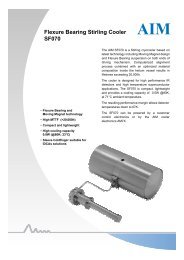 Flexure Bearing Stirling Cooler SF070 - AIM Infrarot-Module GmbH