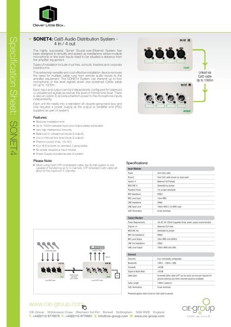 / 1GEIAVPLT: Single-gang AV Input Plate / 2GEIAVPLT ... - CIE-Group