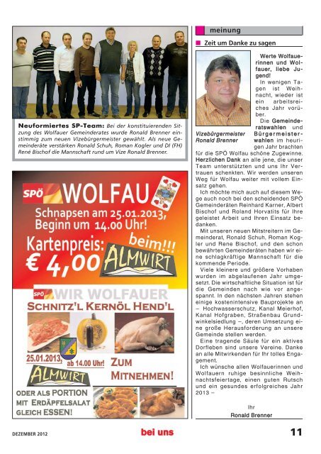 Bei Uns 2012 - SPÃ Wolfau