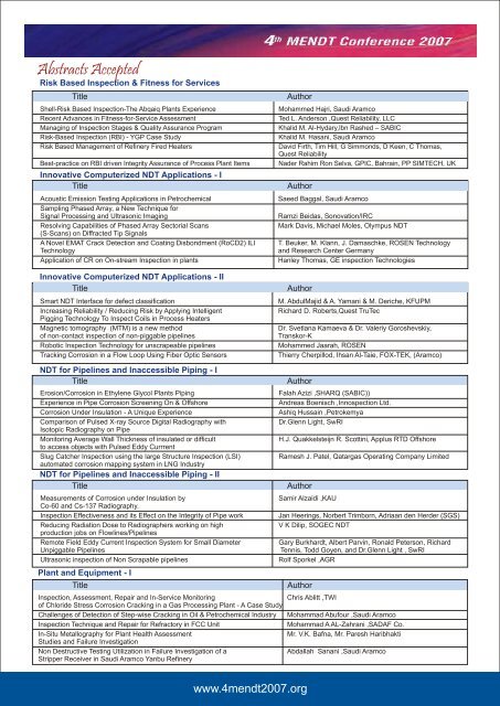 Advanced NDT Technologies - TCR Engineering Services