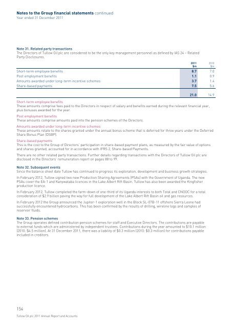 Tullow Oil plc Annual Report 2011 - The Group