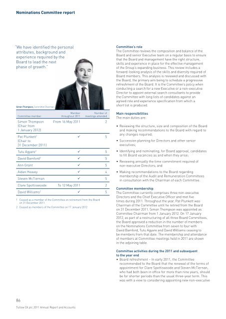 Tullow Oil plc Annual Report 2011 - The Group