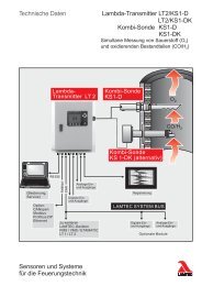 Technische Daten Lambda-Transmitter LT2/KS1-D LT2/KS1 ... - lamtec