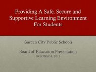 Providing A Safe, Secure and Supportive Learning Environment for ...