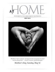 Mother's Day, Sunday, May 12 - Jewish Home of San Francisco