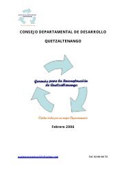 consejo departamental de desarrollo quetzaltenango - Segeplan