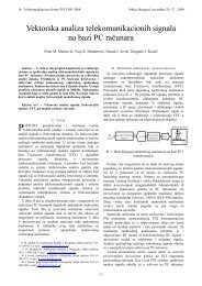 Vektorska analiza telekomunikacionih signala na bazi ... - Telfor 2008