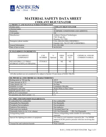 MSDS - Ashburn Chemical Technologies