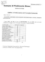 Recesso convenzione di segreteria con il Comune di Mascali