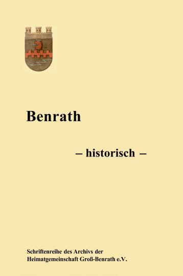 Benrath Historisch - Heft 12 - Heimatarchiv Benrath