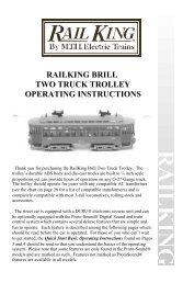 railking brill two truck trolley operating instructions - MTH Trains