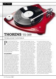 THORENS TD 309 - Ultra High-End Audio and Home Theater Review