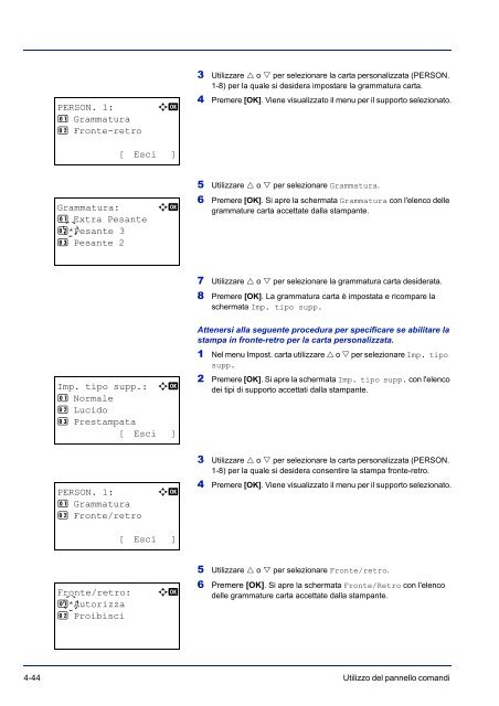 MANUALE DÂ´ISTRUZIONI - Utax