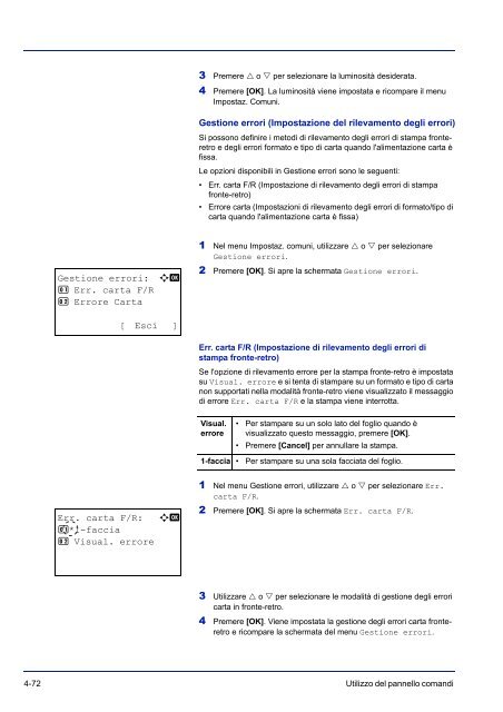 MANUALE DÂ´ISTRUZIONI - Utax