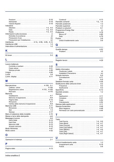 MANUALE DÂ´ISTRUZIONI - Utax