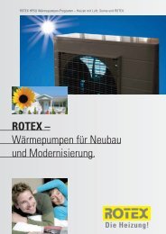 ROTEX HPSU WÃ¤rmepumpen-Programm (pdf ... - Innotec Energies