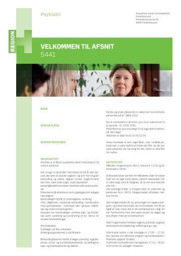 Velkommen til afsnit 5441.pdf - Region Hovedstadens Psykiatri